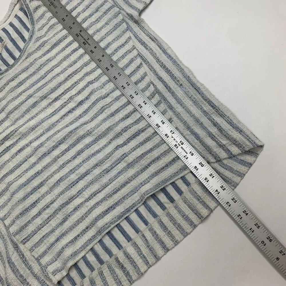 Lou & Grey for LOFT Womens Blouse Blue & White Striped Size S Long Sleeve